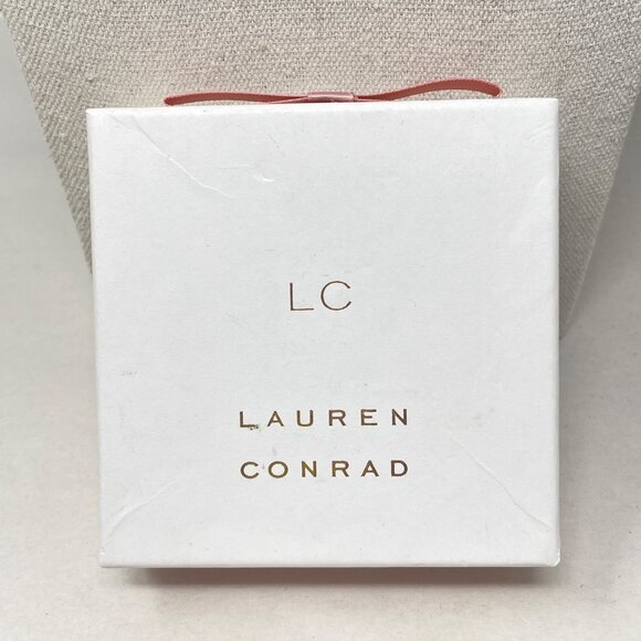 Lauren Conrad Letter C Monogram Necklace & Earring Set Gold-Tone‎ 16" Chain New - Picture 5 of 5